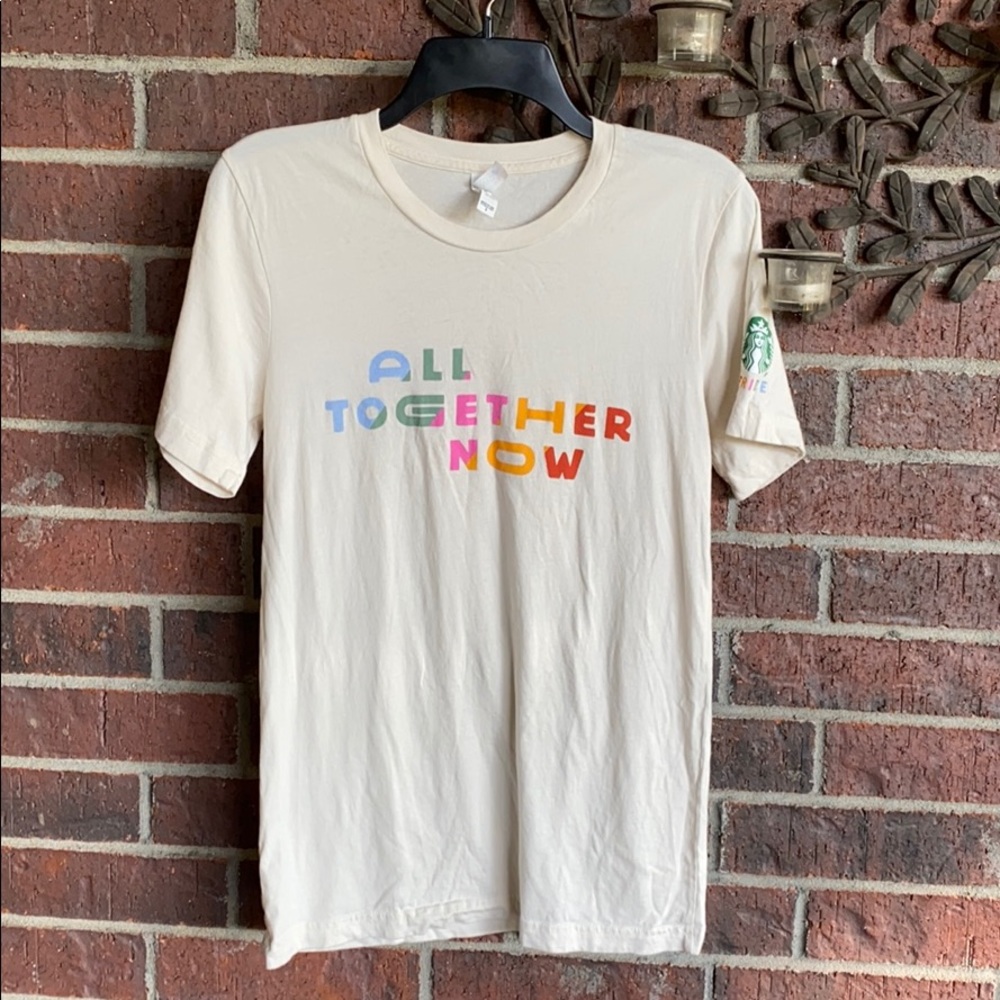 Starbucks pride t-shirt lady Gaga employee small